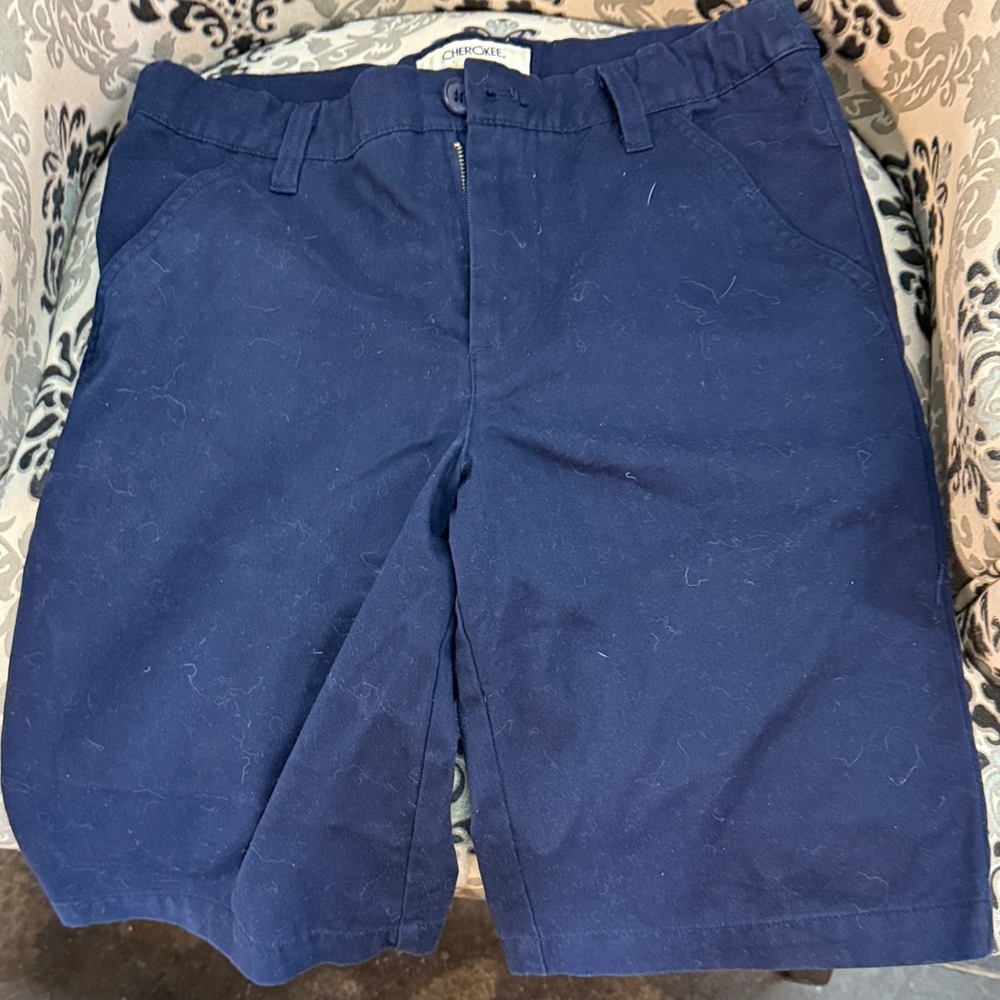 Cherokee Dark Blue Boys school uniforms Flat Front Shorts